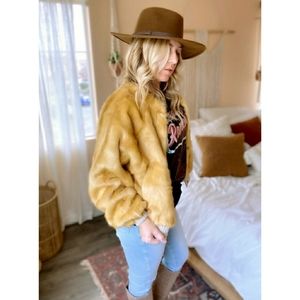 Urban Outfitters | Nari Faux Fur Bomber Jacket Nwt